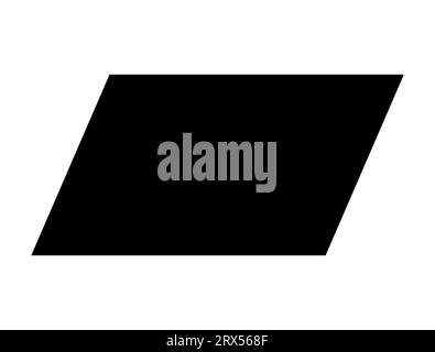 Parallelogram silhouette vector art white background Stock Vector