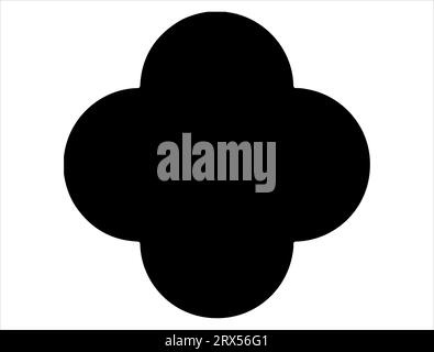 Quatrefoil silhouette vector art white background Stock Vector