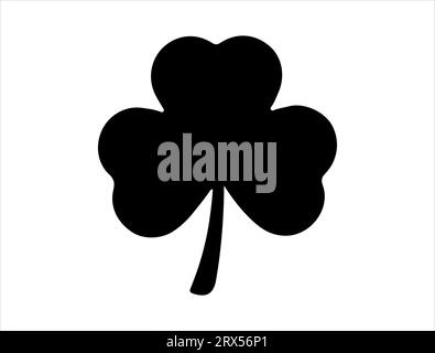 Shamrock silhouette vector art white background Stock Vector