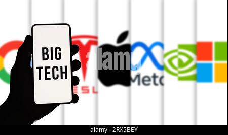 Big Tech - the largest technology companies Stock Photo
