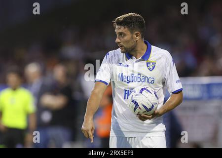 Salerno, Italy. 22nd Sep, 2023. Frosinone's Italian defender Riccardo Marchizza gesticulate during the Serie A football match between Unione Sportiva Salernitana vs Frosinone Calcio at the Arechi Stadium in Salerno on September 22, 2023. Credit: Independent Photo Agency/Alamy Live News Stock Photo