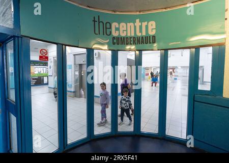 Interior of The Centre Cumbernauld shopping mall in Cumbernauld town centre, North Lanarkshire, Scotland, UK Stock Photo