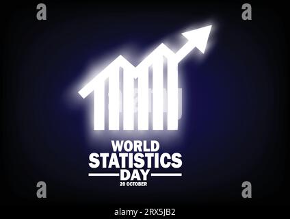 World Statistics Day. 20 October. Vector illustration. Suitable for greeting card, poster and banner Stock Vector