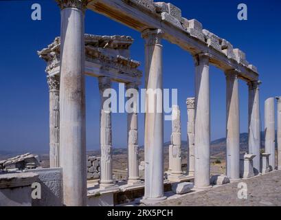 Pergamon Turkey Pergamon, Pergamum, Bergama Trajan Temple Stock Photo