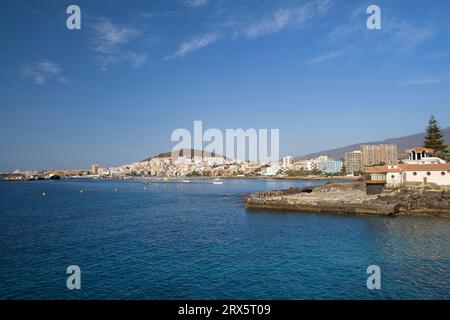 Resort town of Los Cristianos in Tenerife, Canary Islands, Spain Stock Photo