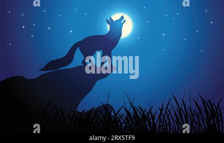 Fox design silhouette. Hand drawn minimalism style vector illustration Stock Vector