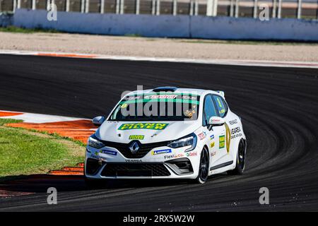 08 RODRIGO Joaquin ESP, Team VRT, Clio cup series, action during the 9th round of the Clio Cup Europe 2023, from September 22 to 24, 2023 on the Circuit de la Comunitat Valenciana Ricardo Tormo, in Valencia, Spain - Photo Grégory Lenormand/DPPI Credit: DPPI Media/Alamy Live News Stock Photo