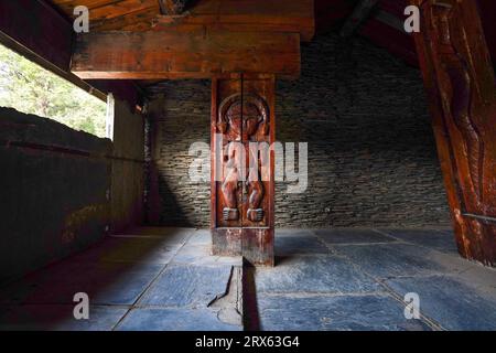 Paiwan Wooden Carving in Taiwan Scenic Area of China Ethnic Museum Stock Photo