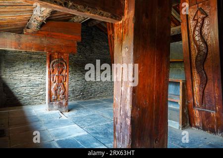 Paiwan Wooden Carving in Taiwan Scenic Area of China Ethnic Museum Stock Photo