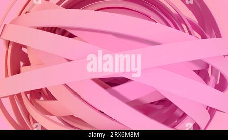 Intertwined pattern against pink background Stock Photo