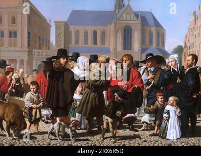 Caesar van Everdingen - Diogenes Looking for an Honest Man (Portrait Historié of the Steyn Family) 1652, Stock Photo