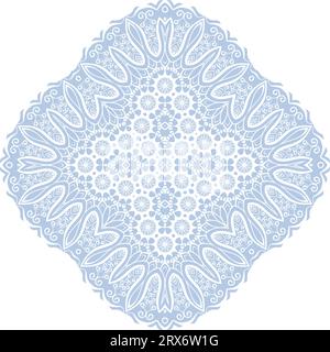 Ornament in rhombus shape, Isolated design element, Vector illustration Stock Vector
