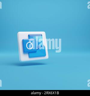 Buenos Aires, Argentina; September 16th 2023: Three-dimensional icon of Microsoft Outlook. 3d illustration. Stock Photo