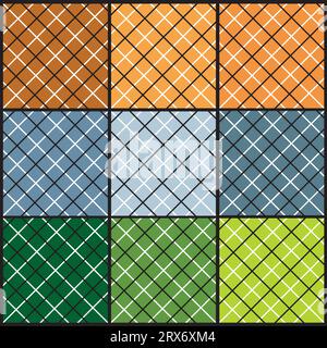 9 Colorful Abstract Backgrounds Stock Vector