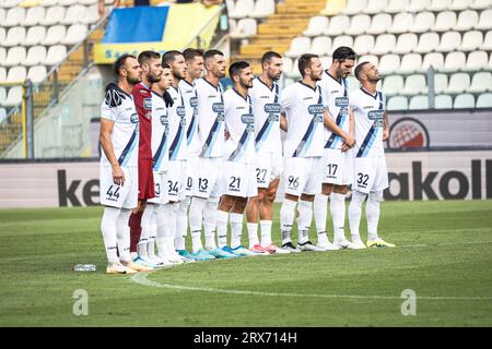 Modena, Italy. 23rd Sep, 2023. Nicolo Buso of Calcio Lecco 1912 ...