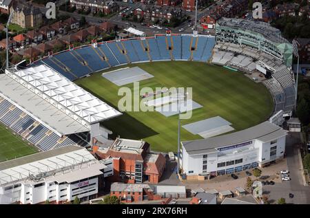aerial view of Headingley Stadium, Leeds, West Yorkshire Stock Photo