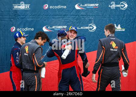 Stavelot, Belgique. 23rd Sep, 2023. KING George (tbr), Team Virage, Ligier JS P4, portrait podium during the Heat 5 of the 2023 Ligier European Series on the Circuit de Spa-Francorchamps from September 22 to 24, 2023 in Stavelot, Belgium - Photo Florent Gooden/DPPI Credit: DPPI Media/Alamy Live News Stock Photo