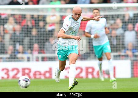 Southampton's Will Smallbone during the Sky Bet Championship match between Middlesbrough and Southampton at the Riverside Stadium, Middlesbrough on Saturday 23rd September 2023. (Photo: Michael Driver | MI News) Credit: MI News & Sport /Alamy Live News Stock Photo