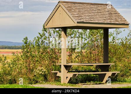 Cobequid Trail, Nova Scotia, is a 18+ kilometre recreation trail exploring the Truro Marsh and over 300+ acres of farmland on Canada's east coast Stock Photo