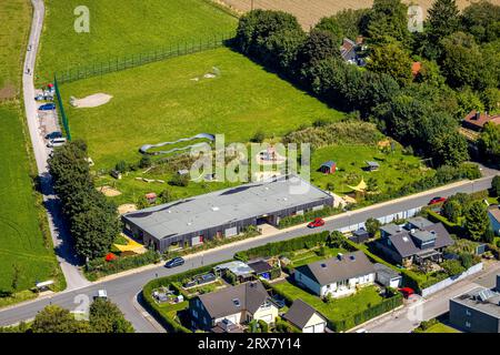 Aerial view, Waldorf kindergarten Vilvoorder Straße, playground and
