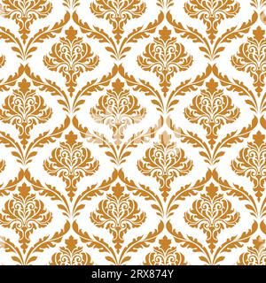 A luxurious gold and white wallpaper pattern for elegant interiors Stock Vector