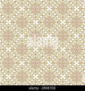 A luxurious white and gold retro design with an elegant pattern Stock Vector