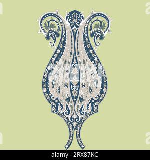 Intricate Blue Paisley Pattern Stock Vector Image & Art - Alamy