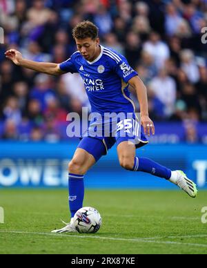 Kasey McAteer of Leicester in action during the Sky Bet Championship ...