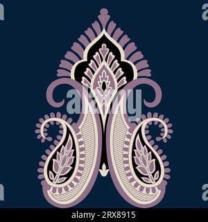A vibrant and abstract purple and black design on a blue background Stock Vector