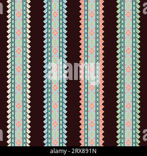 A striped pattern borders with a brown background Stock Vector