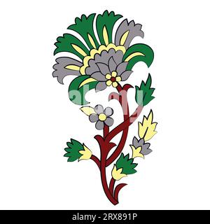 A beautiful flower drawing on a clean white canvas Stock Vector