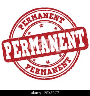 Permanent grunge rubber stamp on white background, vector illustration Stock Vector
