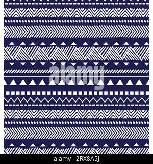 A vibrant blue and white geometric seamless repeated pattern Stock ...