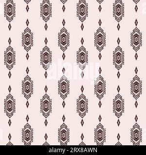 A vibrant pink background with intricate black and white seamless pattern designs Stock Vector