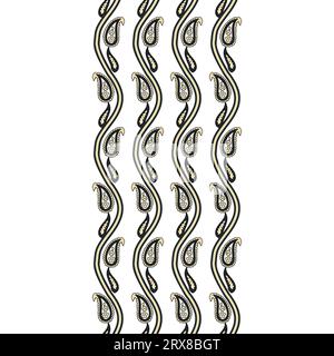 A dynamic abstract artwork featuring wavy lines in contrasting black and white Stock Vector