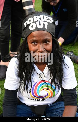 Parliament square, London, UK. 23rd Sep, 2023. National Rejoin March II rally at Parliament square. There a news rumours that Britain could rejoin the European Union as an “associate member” under France and Germany's plans for the bloc's expansion. Credit: See Li/Picture Capital/Alamy Live News Stock Photo