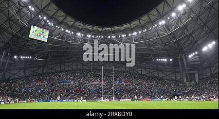 General view atmosphere illustration during the Rugby union World Cup RWC 2023, Pool A match between France and Namibia at Stade Velodrome, Marseille, France on September 21, 2023. Photo Victor Joly / DPPI Stock Photo