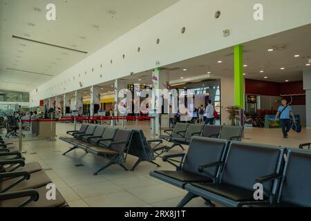 The interior of the domestic terminal at Penang International Airport, Pulau Pinang, Malaysia Stock Photo