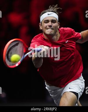 PHOTOS: Andrey Rublev, Taylor Fritz warm up for Vienna with Red