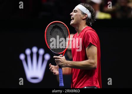 PHOTOS: Andrey Rublev, Taylor Fritz warm up for Vienna with Red