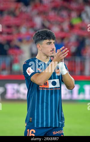 September 23, 2023: Diego Lopez of Valencia CF before the match between UD Almeria and Valencia CF of La Liga EA Sports on September 23, 2023 at Power Horse Stadium in Almeria, Spain. (Photo by Samuel CarreÃ±o) (Credit Image: © Samuel CarreÃ±O/PX Imagens via ZUMA Press Wire) EDITORIAL USAGE ONLY! Not for Commercial USAGE! Stock Photo