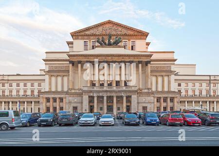 Warsaw, Poland - June 08 2019: The Grand Theatre (Polish: Teatr Wielki) or the Great Theatre—National Opera (Polish: Teatr Wielki—Opera Narodowa) is a Stock Photo