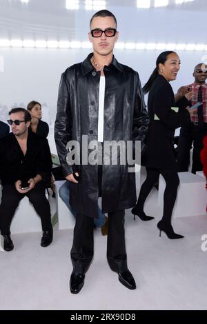 Milan, Italien. 23rd Sep, 2023. Aron Piper attends FERRAGAMO Spring/Summer 2024 Runway during Milan Fashion Week on September 2023 - Milan; Italy 23/09/2023 Credit: dpa/Alamy Live News Stock Photo