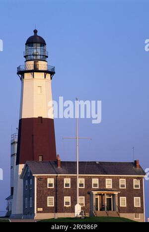 Montauk Point Lighthouse, Montauk Point State Park, New York Stock Photo