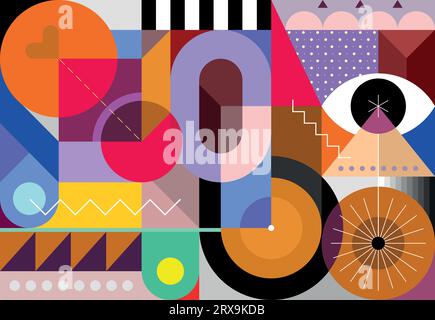 Abstract geometric background, vector graphic design. Stock Vector