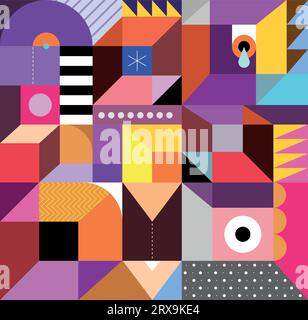 Abstract geometric background, vector graphic design. Stock Vector