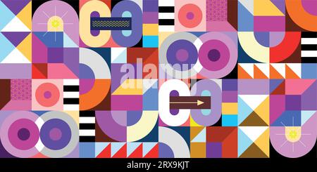 Abstract geometric background, vector graphic design. Stock Vector