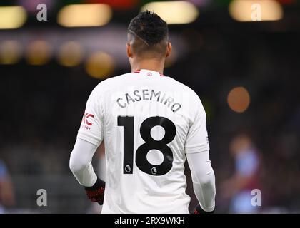 Burnley, UK. 23rd Sep, 2023. Casemiro of Manchester Unitedduring the Premier League match at Turf Moor, Burnley. Picture credit should read: Gary Oakley/Sportimage Credit: Sportimage Ltd/Alamy Live News Stock Photo