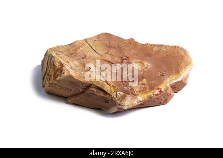 Pelitic Schist Rock isolated on white Background close up Stock Photo