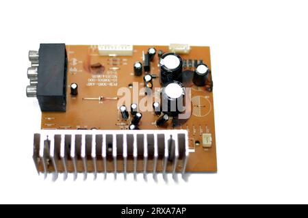 Subwoofer Control Unit Cairo, Egypt, September 19 2023: Electronic board of a car subwoofer ...